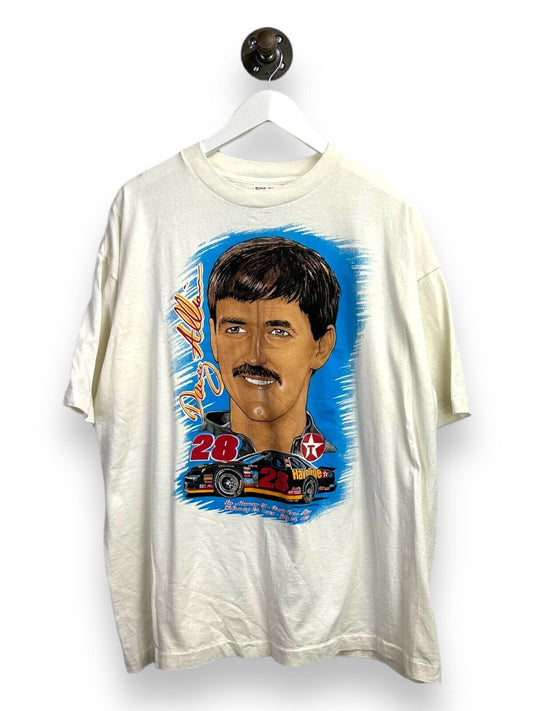 Vintage 1993 Davey Allison Nascar Racing Memorial Portrait T-Shirt Size 2XL 90s