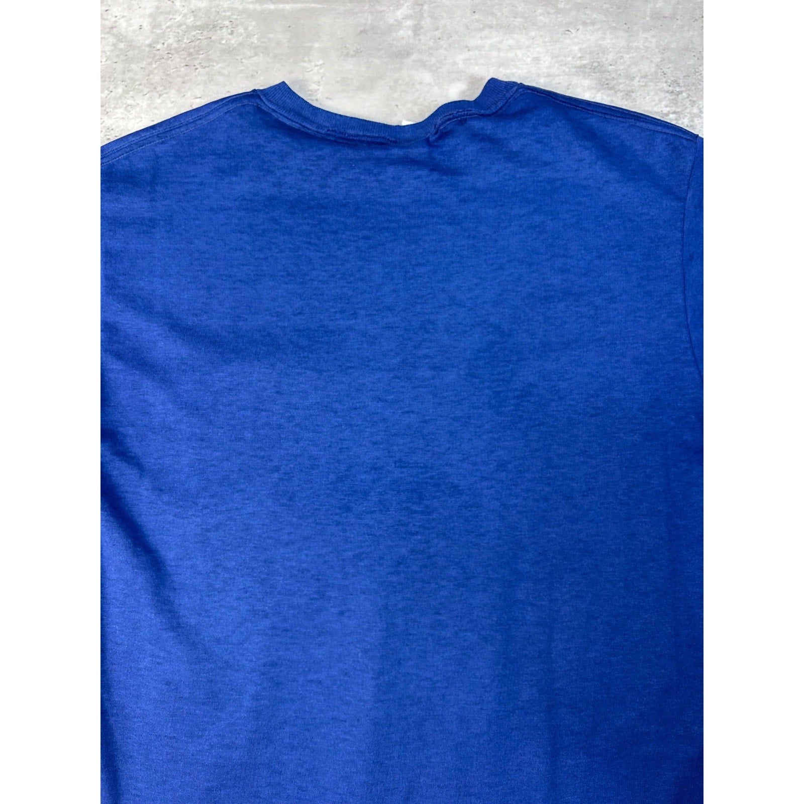 Vintage 80s/90s Class Navy Blue Blank Pocket T-Shirt Size Medium