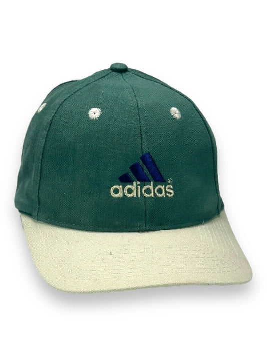 Vintage 90s Adidas Embroidered Logo Spellout Strapback Hat OSFA