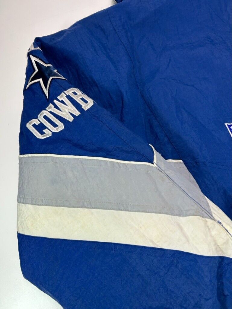 Vintage 90s Dallas Cowboys NFL Shoulder Patch Starter Football Jacket Sz Medium