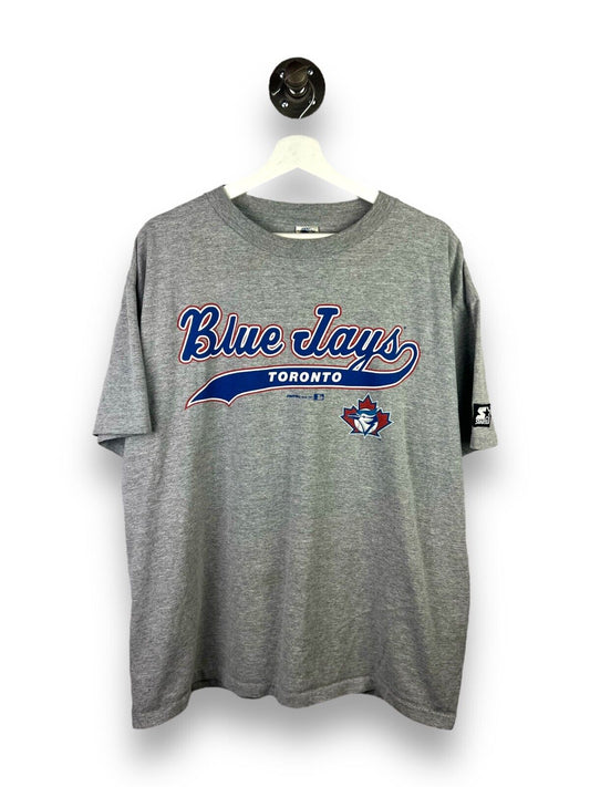 Vintage 1997 Toronto Blue Jays MLB Starter Script Spell Out T-Shirt Sz Large 90s