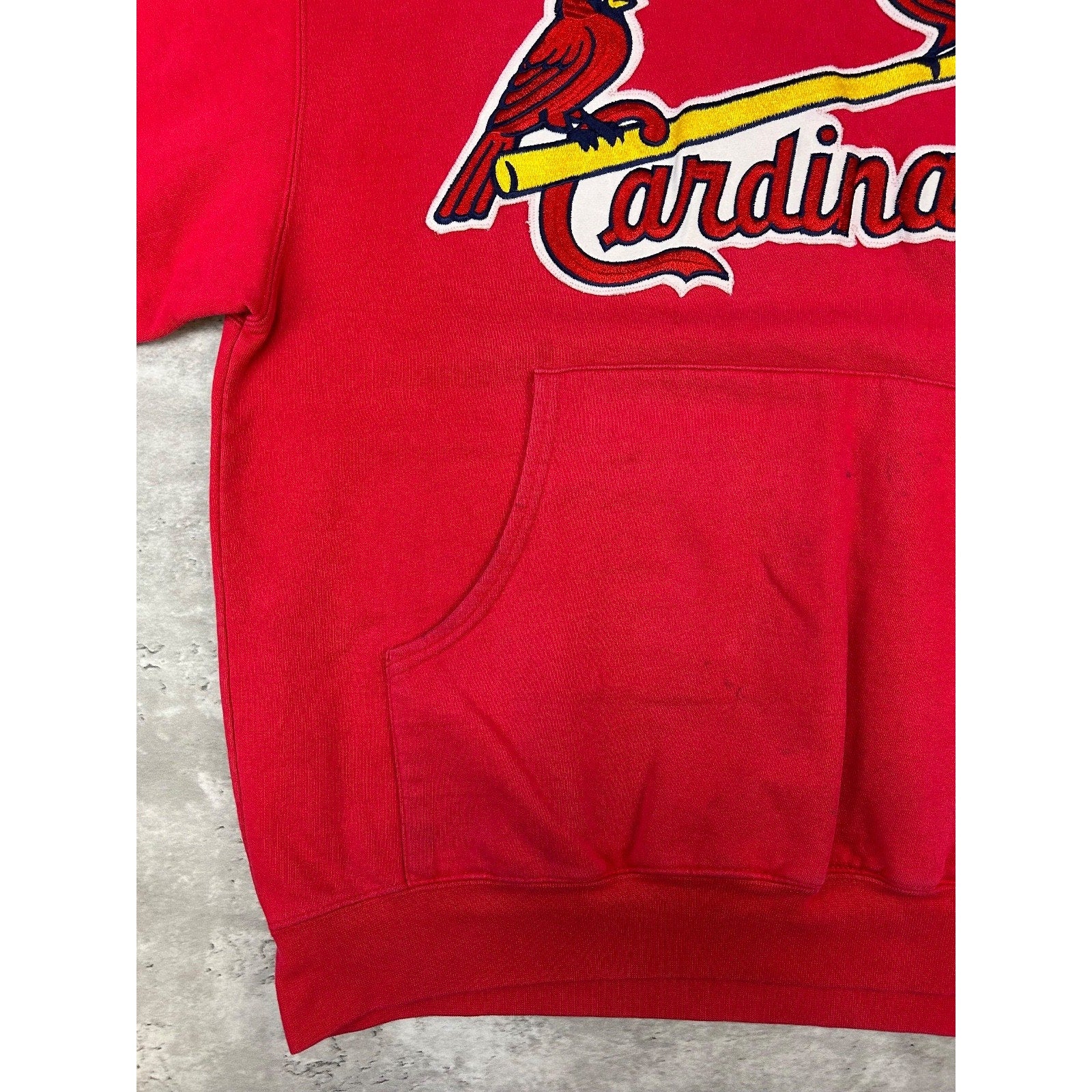 Vintage 90s St Louis Cardinals MLB Embroidered Pullover Hooded Sweatshirt Medium