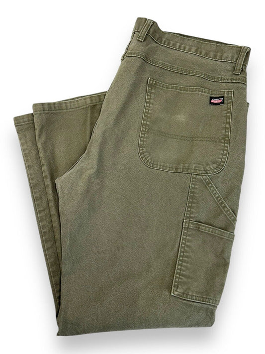 Vintage Dickies Canvas Workwear Carpenter Pants Size 40 Green