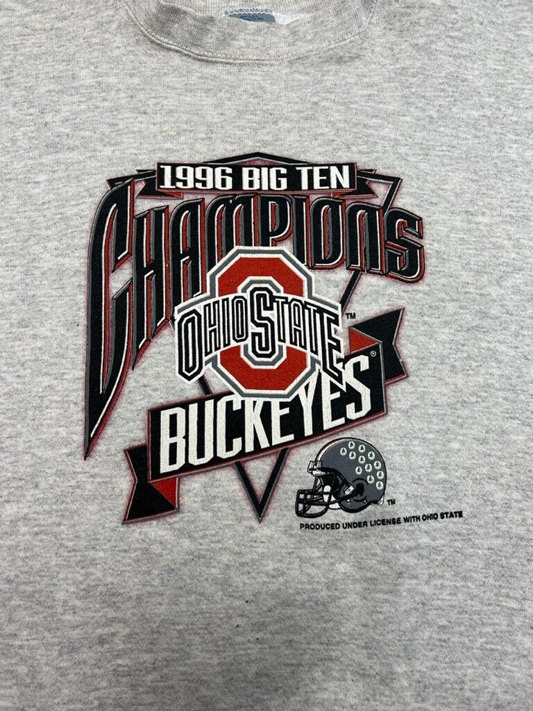 Vintage 1996 Ohio State Buckeyes NCAA Big 10 Champs Logo Sweatshirt Medium 90s