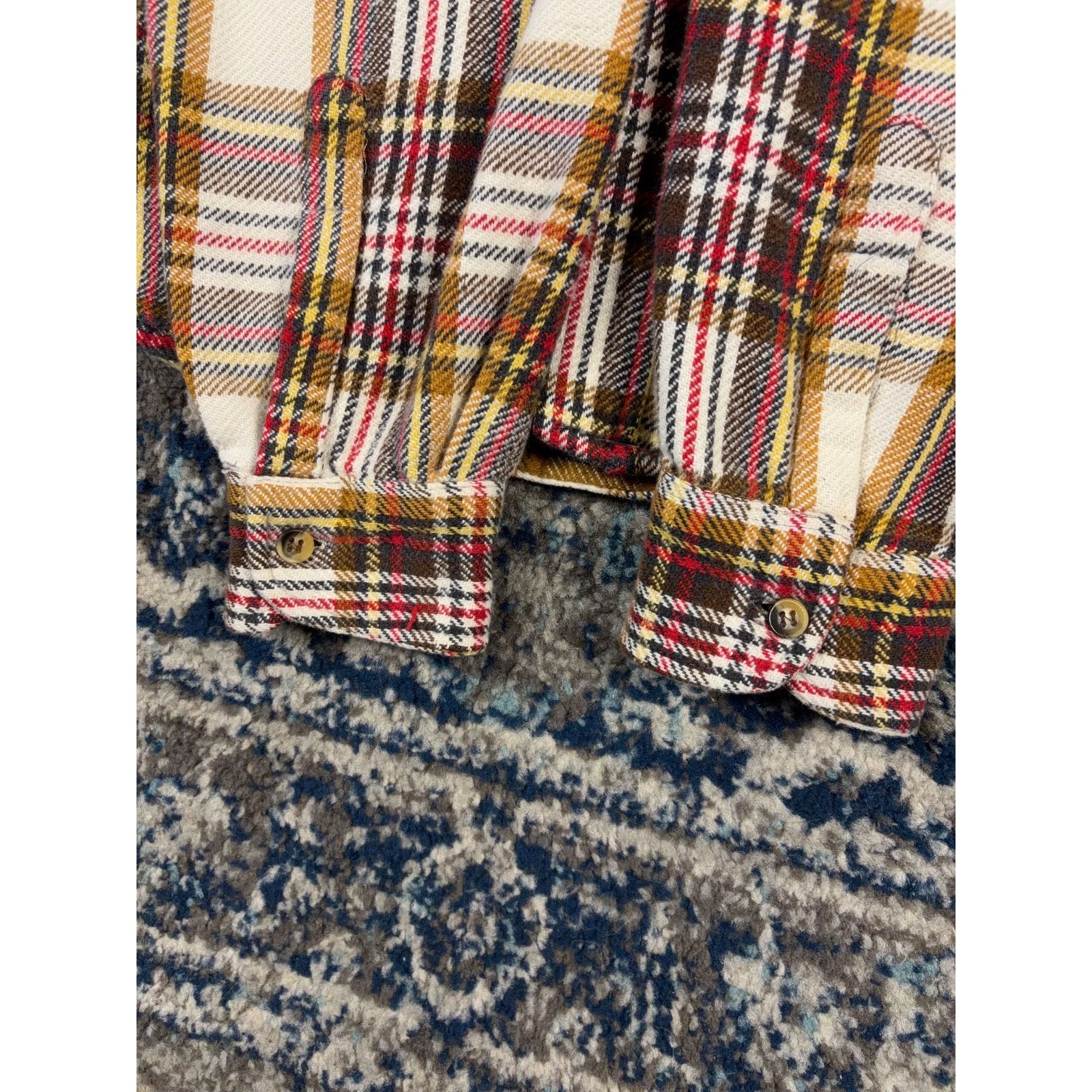 Vintage 90s Outdoor Exchange Plaid Long Sleeve Flannel Button Up Shirt Sz Large