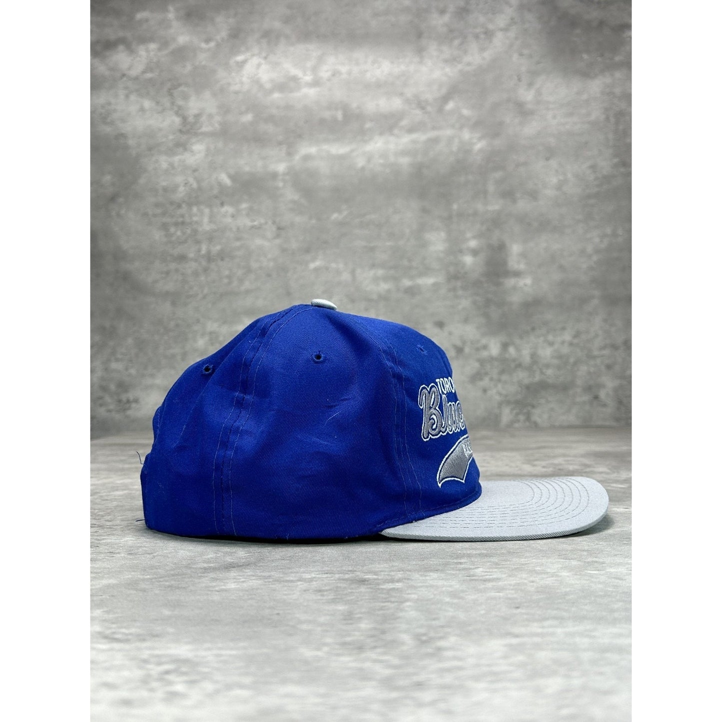 Vintage 90s Toronto Blue Jays MLB Starter Tailsweep Script Snapback Hat OSFA
