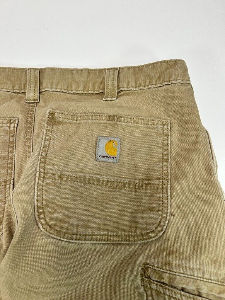 Carhartt Regular Fit Canvas Workwear Five Pocket Pants Size 32 Beige