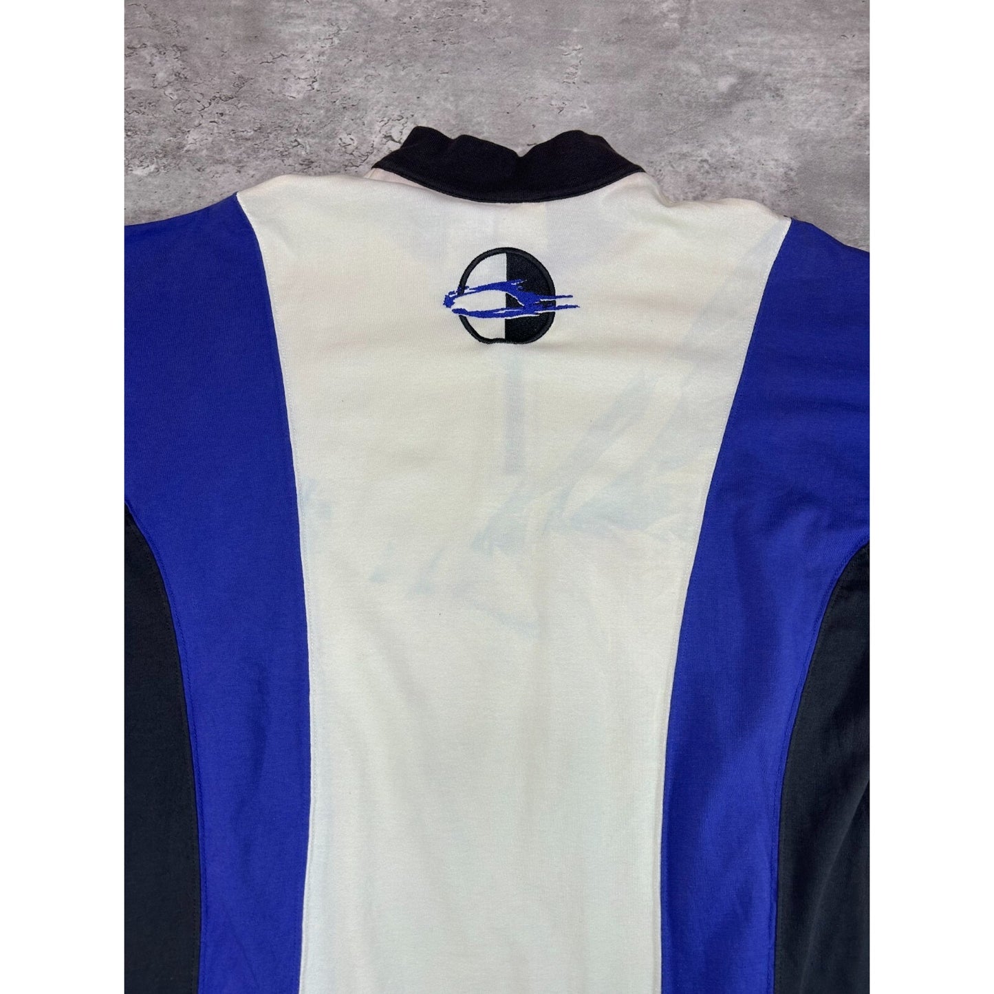 Vintage 90s Nike Embroidered Swoosh 1/4 Zip Jersey Style T-Shirt Size Small