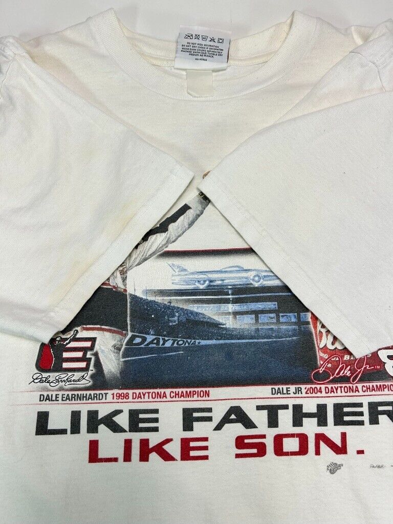 Vintage Dale Earnhardt Like Father Like Son Nascar Racing T-Shirt Size Large