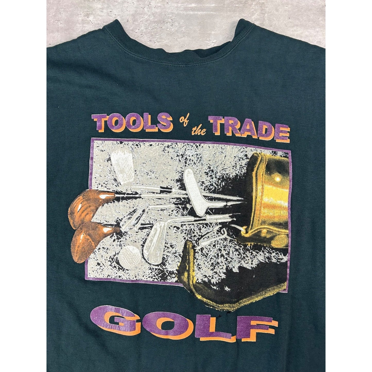 Vintage 90s Golf Tools Of The Trade Golf Club Spellout Graphic Sweatshirt Sz XL