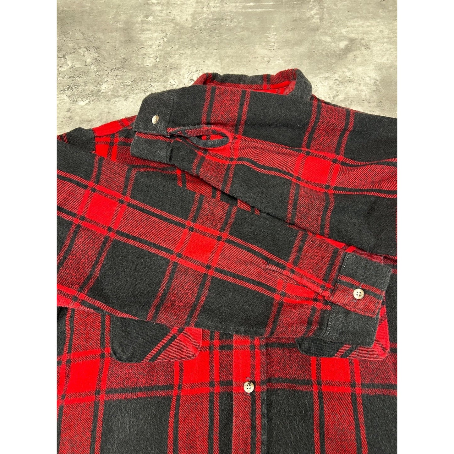 Vintage 90s Redhead Plaid Long Sleeve Double Pocket Button Up Shirt Size Large