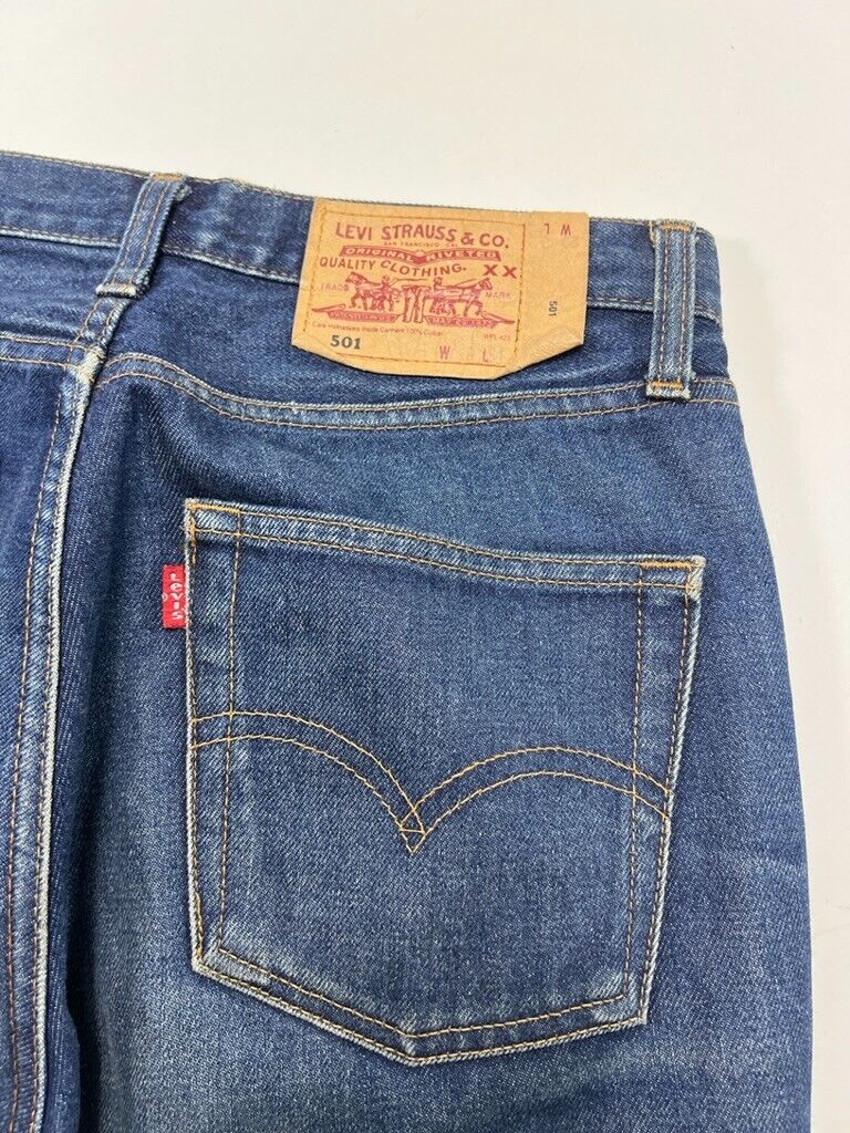 Vintage 90s Levis 501 XX Dark Wash Denim Pants Size 30