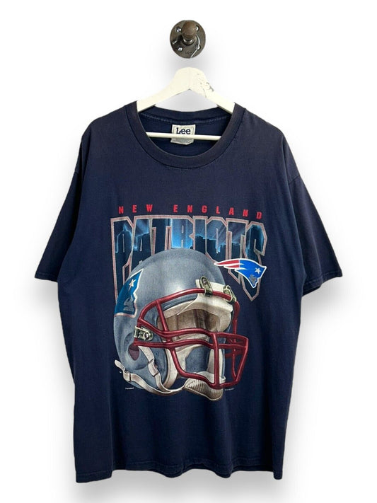 Vintage 1997 New England Patriots NFL Big Helmet Graphic T-Shirt Size XL 90s