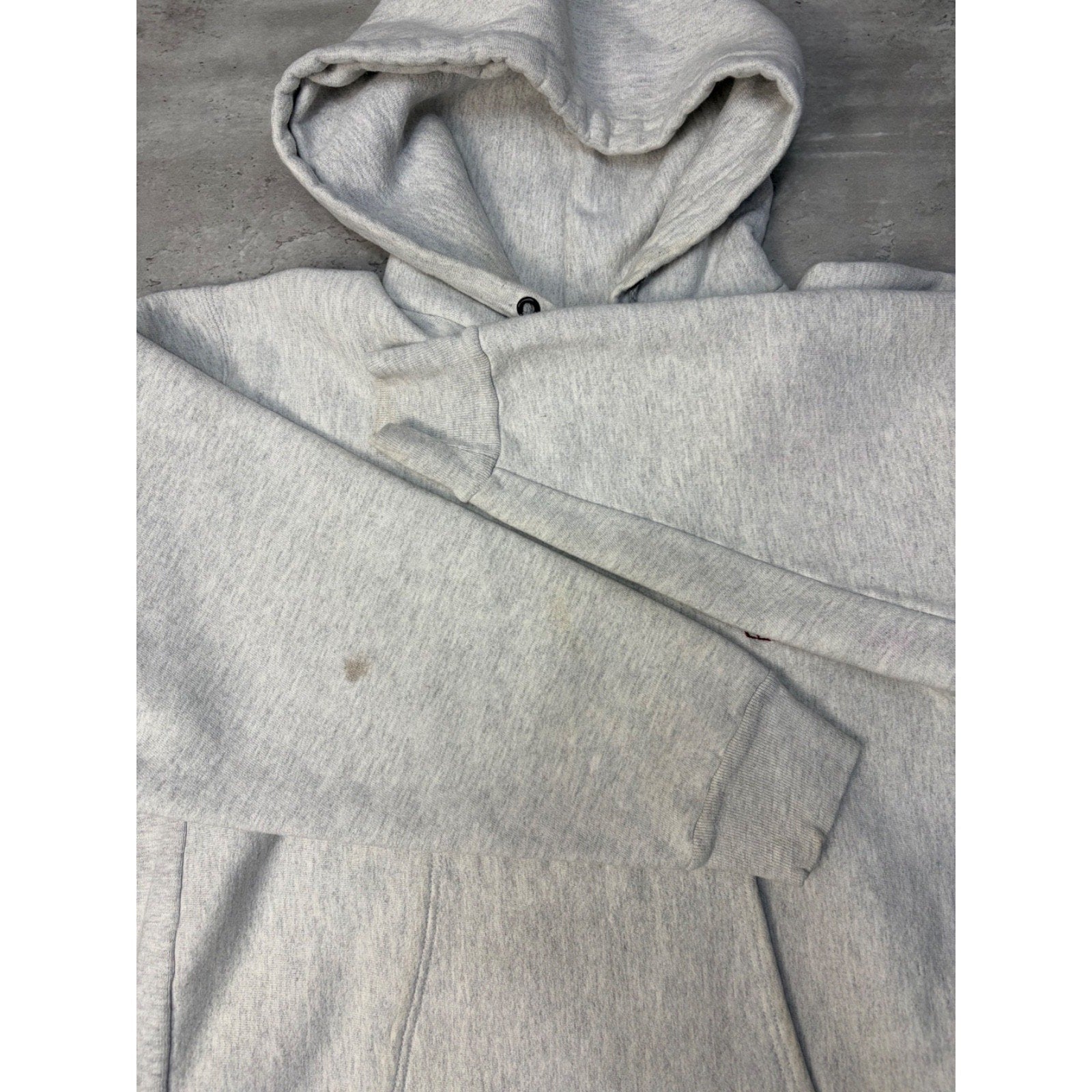 Vintage 80s/90s Carhartt Embroidered Spellout Logo Hooded Sweatshirt Size Medium