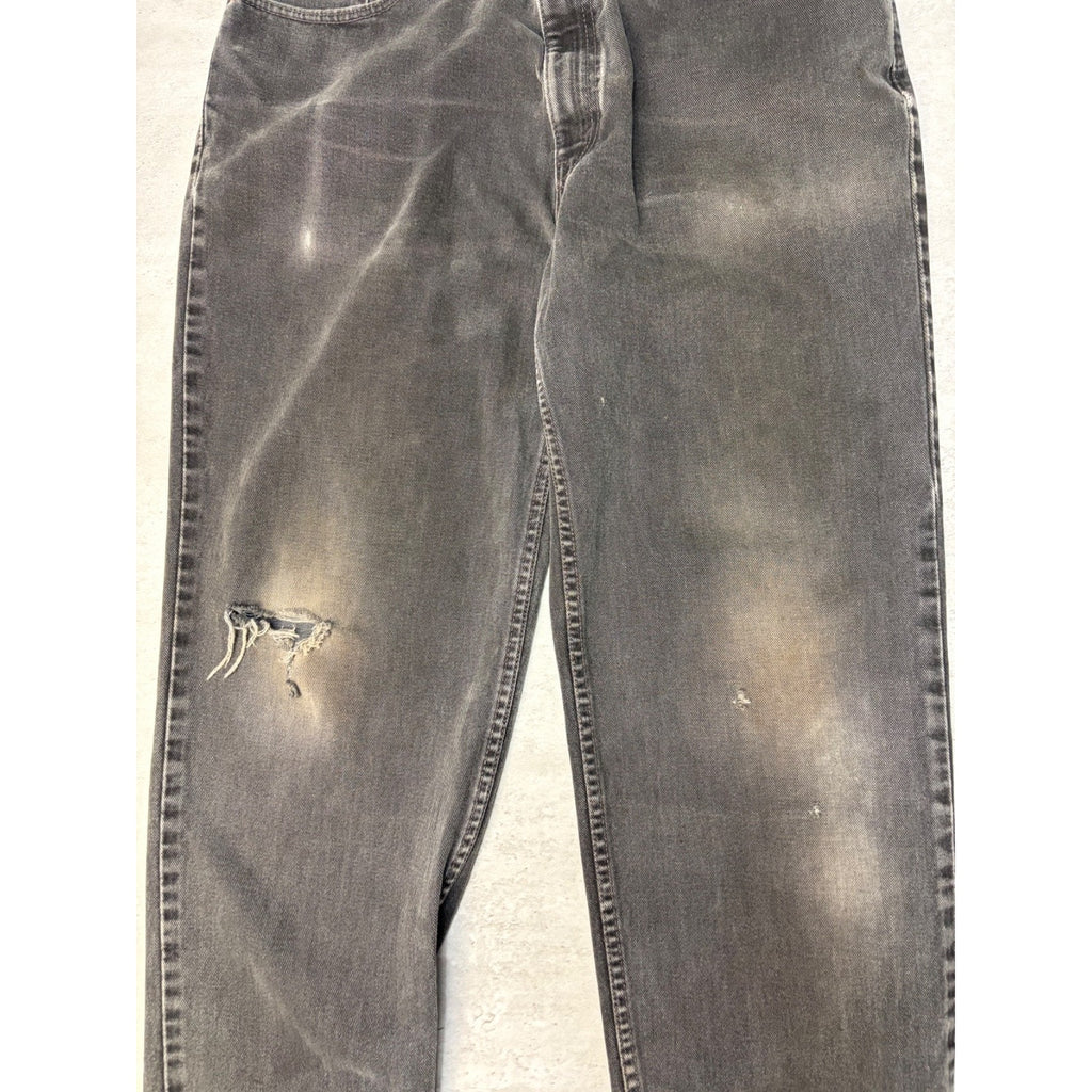 Vintage Levis 550 Red Tab Relaxed Fit Black Wash Denim Pants Size 36