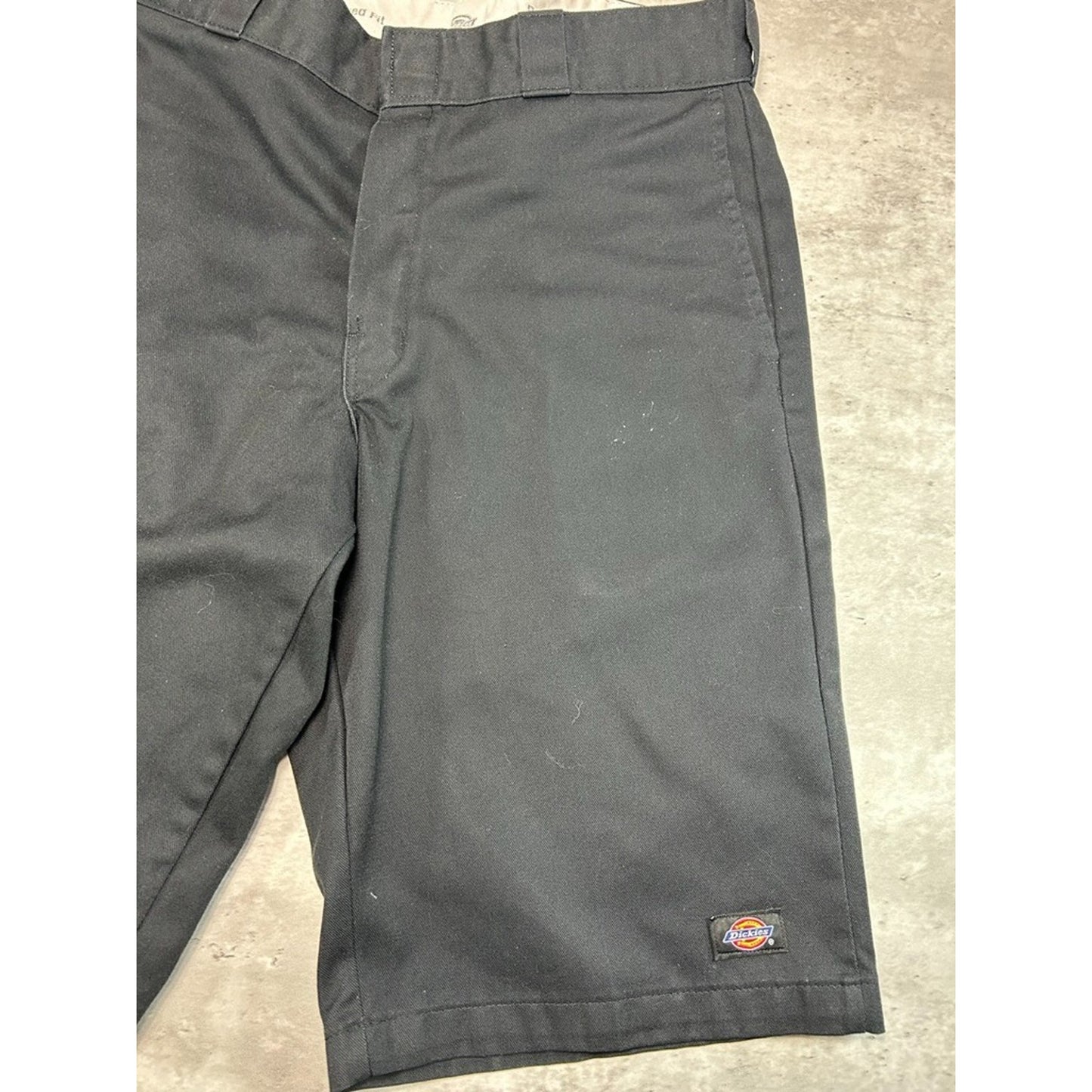 Dickies Relaxed Fit Canvas Workwear Five Pocket Shorts Size 34 Black