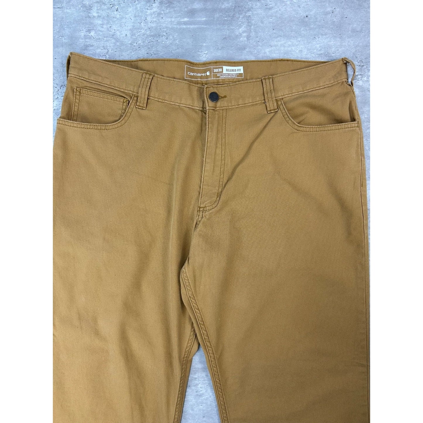 Carhartt Relaxed Fit Canvas Workwear Five Pocket Pants Size 38 Beige