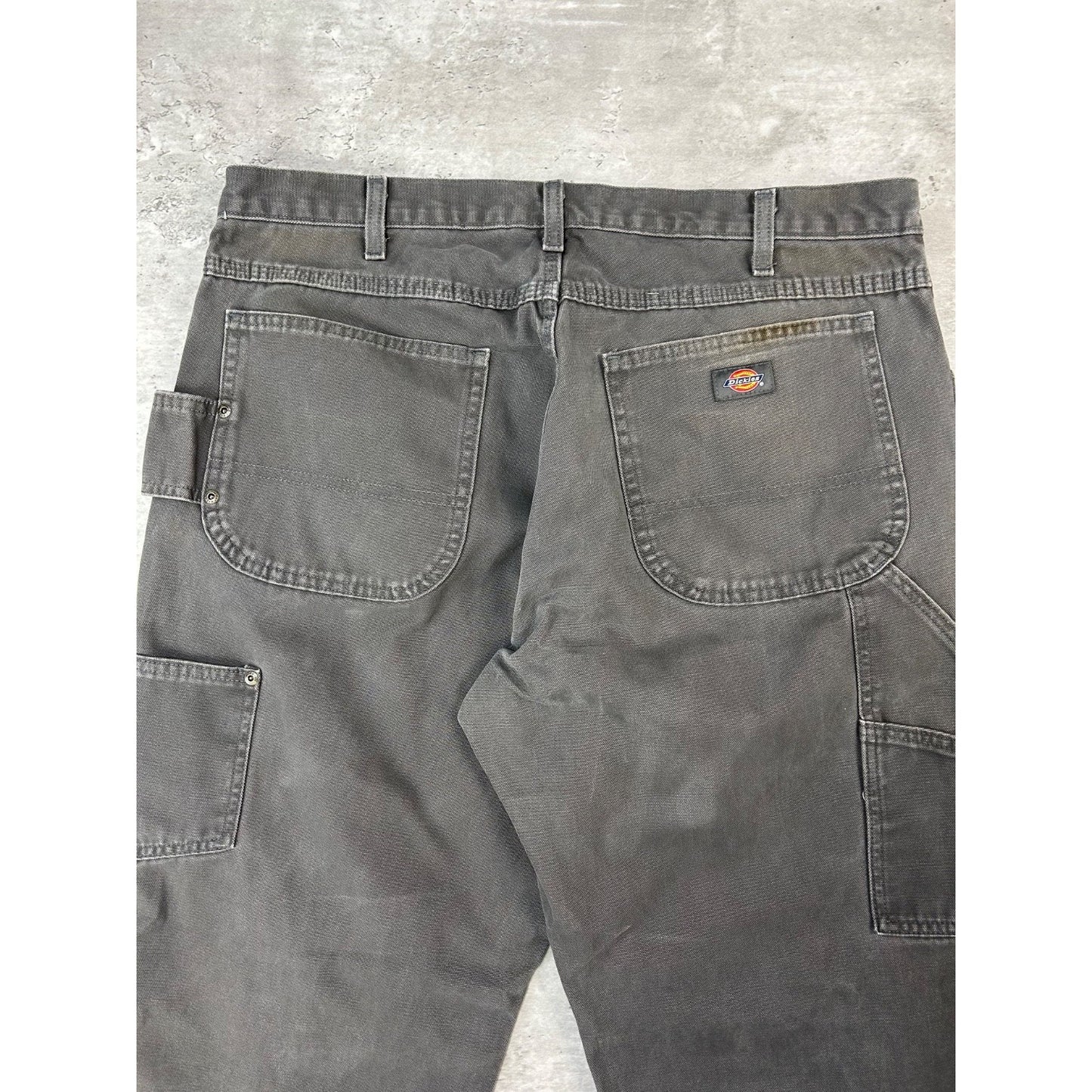 Dickies Canvas Workwear Carpenter Pants Size 39 Gray