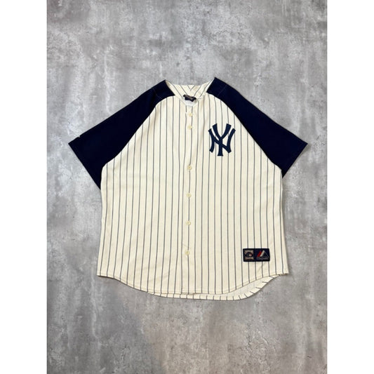 Vintage 90s Thurman Munson #15 New York Yankees MLB Pinstripe Jersey Size 2XL