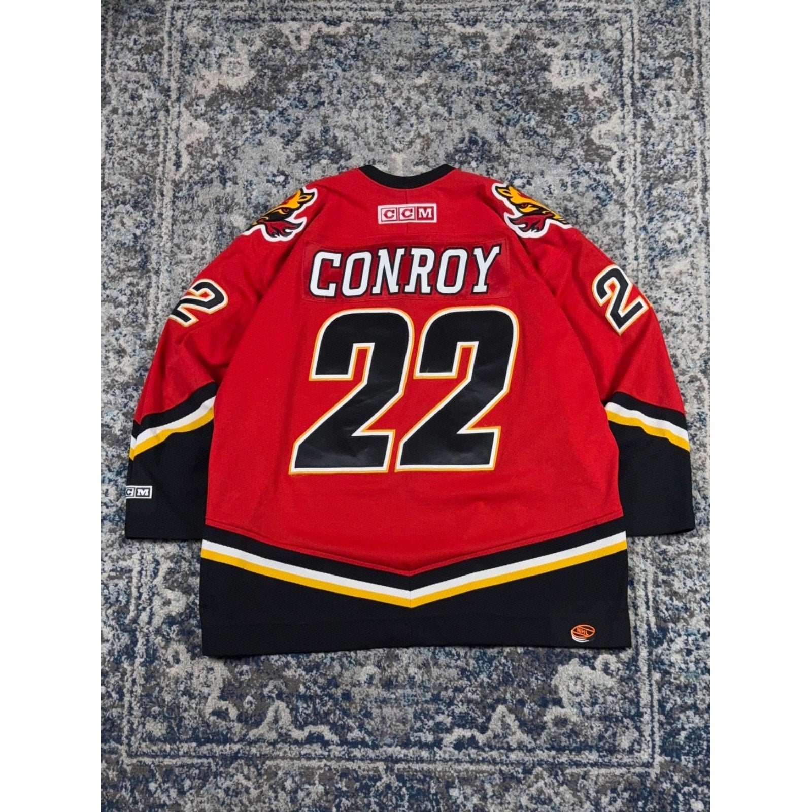 Vintage Craig Conroy #22 Calgary Flames NHL CCM Hockey Jersey Size 2XL
