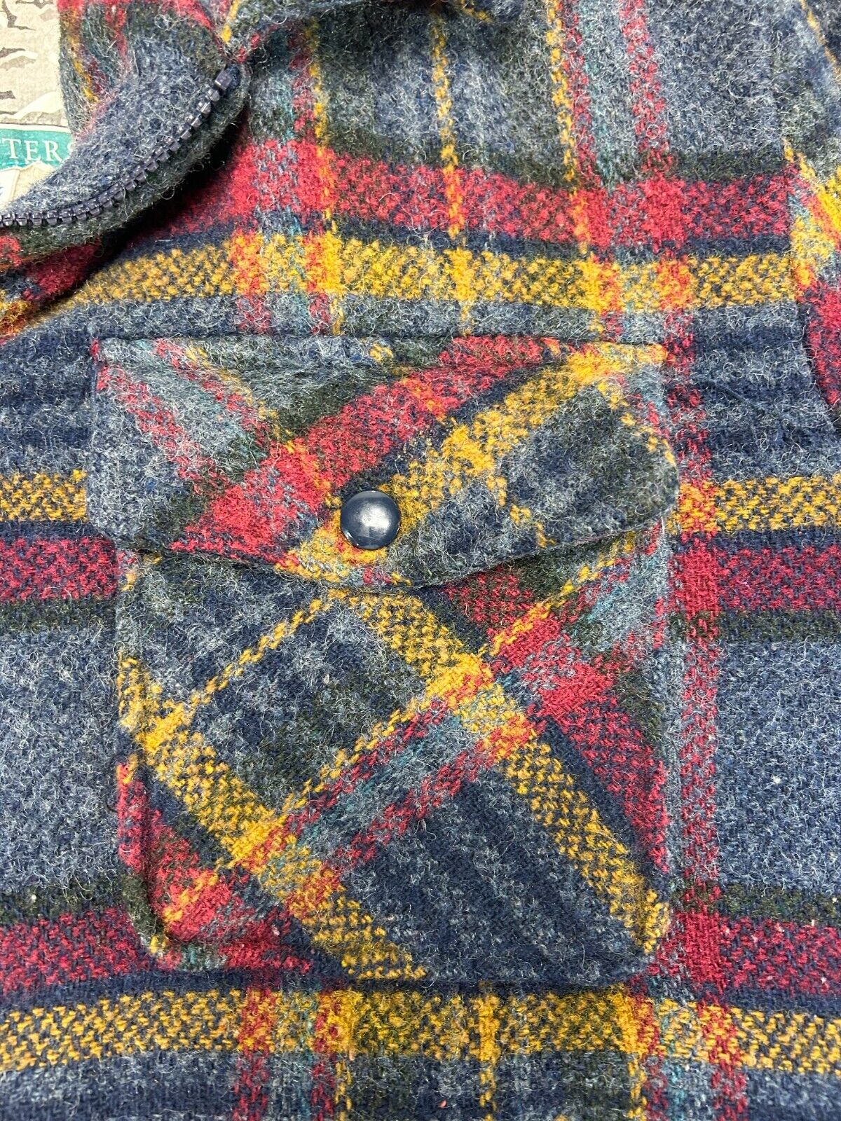 Vintage 90s Canyon Guide Outfitters Sherpa Lined Plaid Full Zip Jacket Size 48