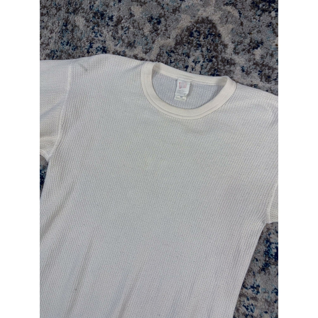 Vintage 90s Hanes Blank Long Sleeve Thermal T-Shirt Size XL