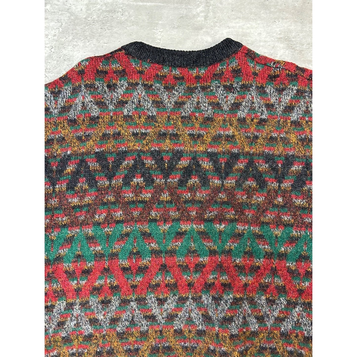 Vintage 90s House Of Fraser Abstract Striped Ribbed Knit Sweater Size Small