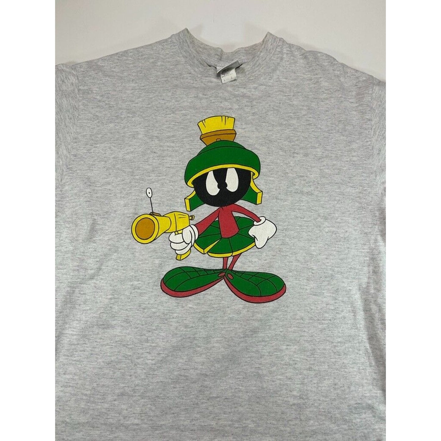 Vintage 1991 Looney Tunes Marvin The Martian Cartoon Graphic T-Shirt Size Large