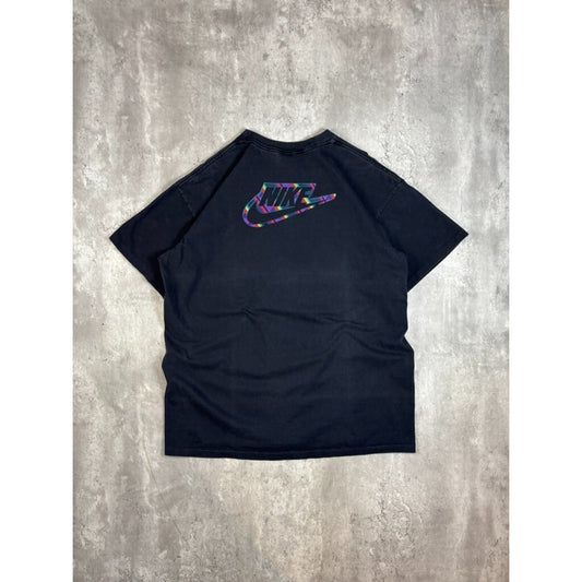 Vintage 80s/90s Nike Air Abstract Print Spellout T-Shirt Size XXL Black