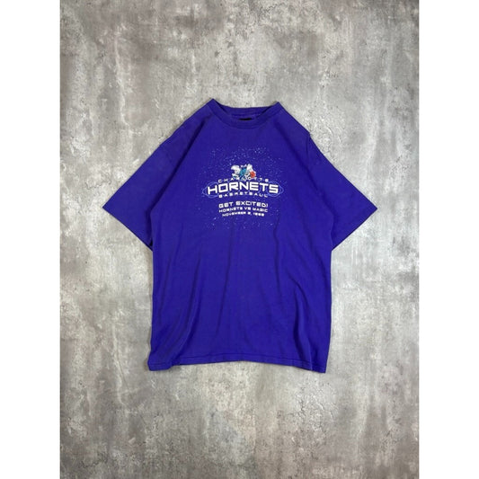 Vintage 1999 Charlotte Hornets vs. Orlando Magic NBA Basketball T-Shirt Size XL