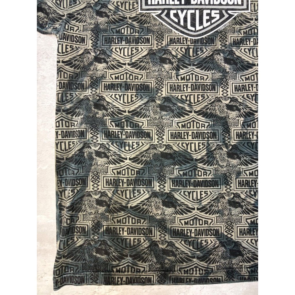 Vintage 1999 Harley Davidson Classic Logo All Over Print T-Shirt Size Large