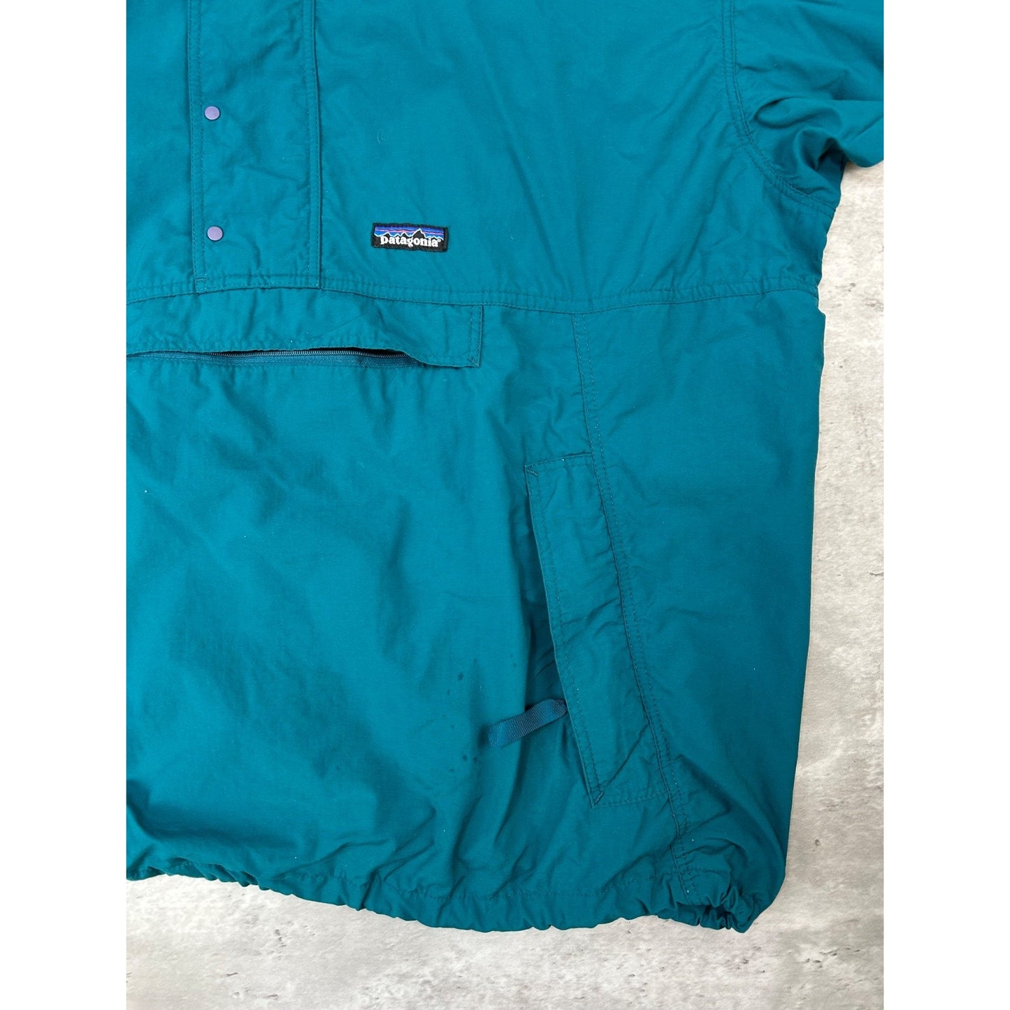 Vintage 90s Patagonia 1/2 Zip Pullover Hooded Anorak Windbreaker Jacket Sz Large