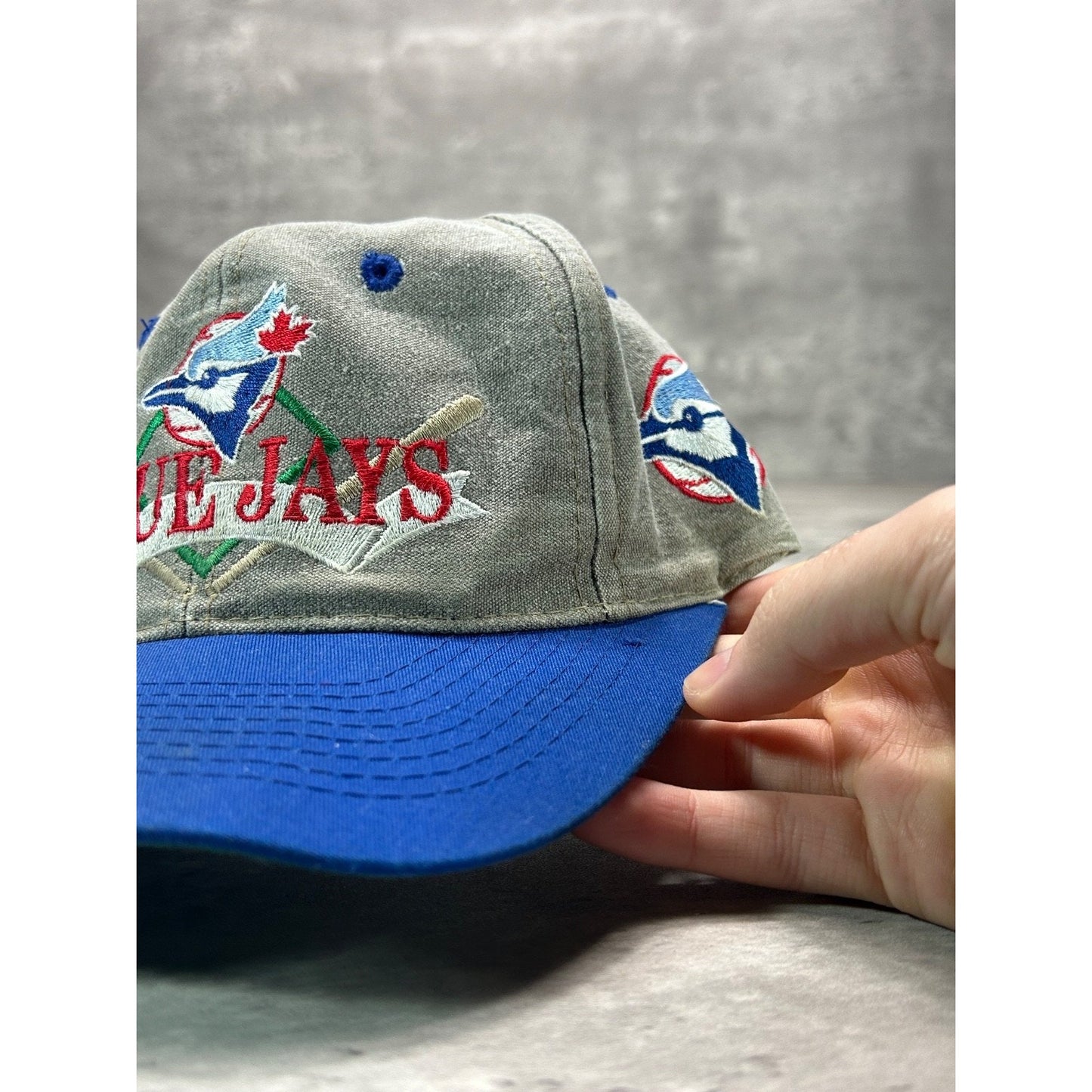 Vintage 90s Toronto Blue Jays MLB Embroidered Logo Baseball Snapback Hat OSFA