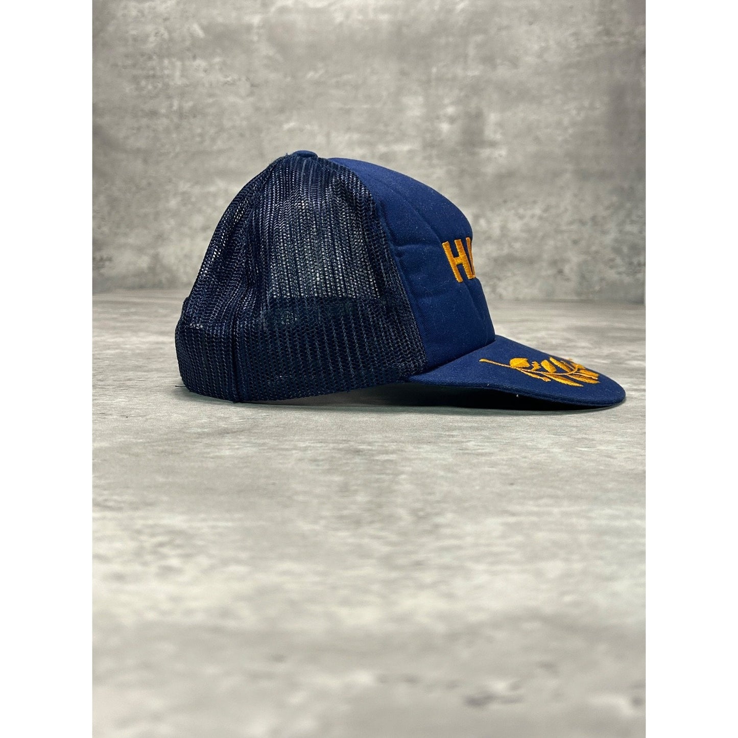 Vintage Hawaii Embroidered Scrambled Eggs Destination Trucker Hat OSFA