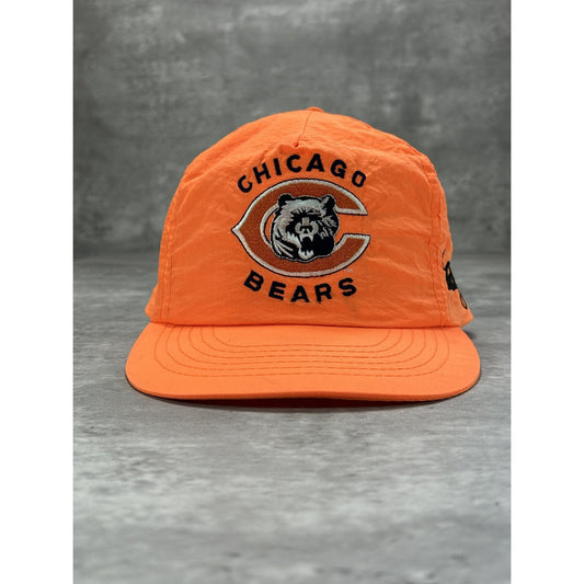 Vintage 90s Chicago Bears Embroidered Logo Snapback Hat OSFA Orange