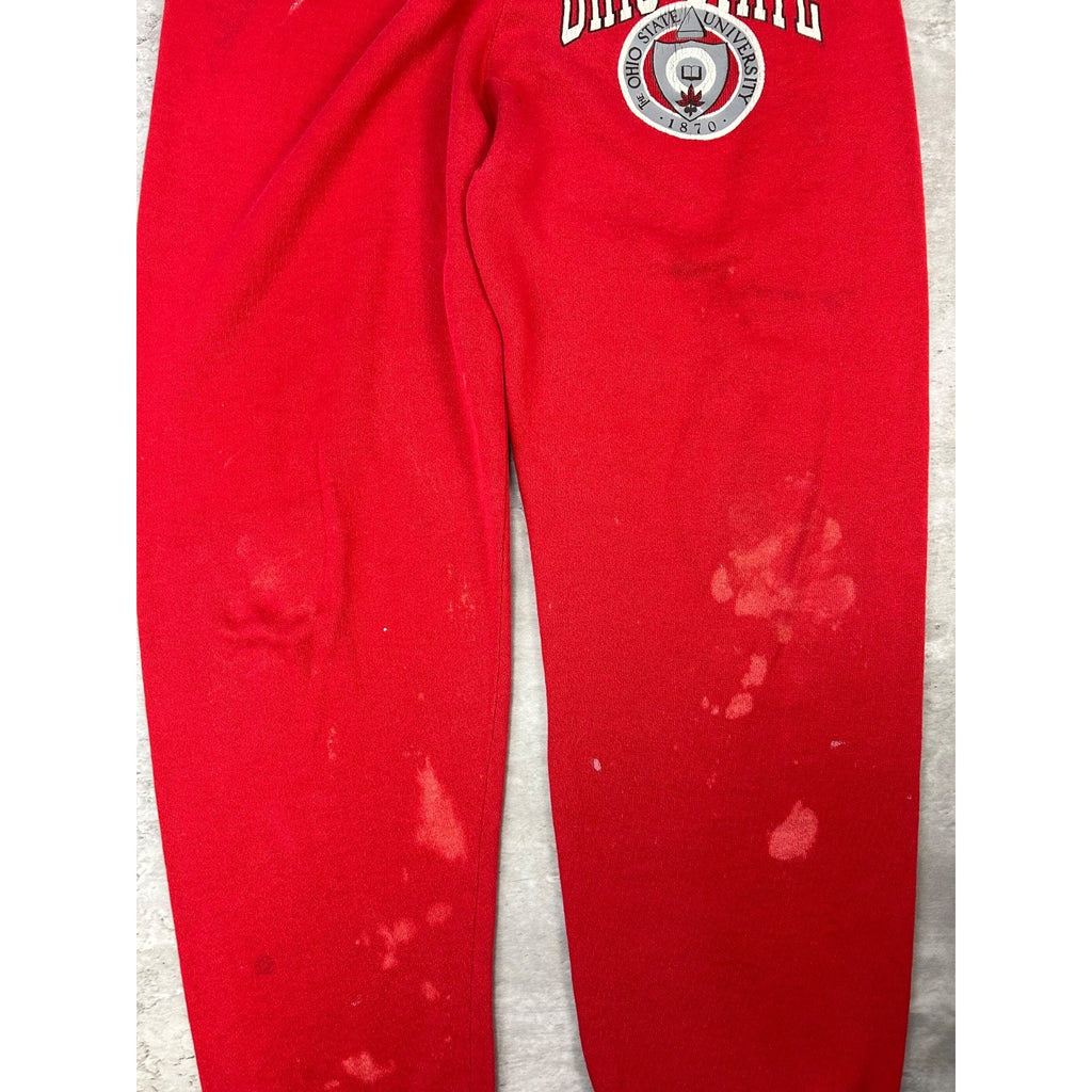 Vintage 90s Ohio State Buckeyes NCAA Collegiate Crest Sweat Pants Size Medium
