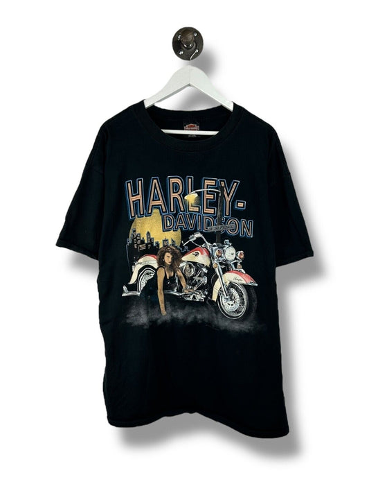 Vintage 1992 Harley Davidson On The Prowl Motorcycle Graphic T-Shirt Size 3XL