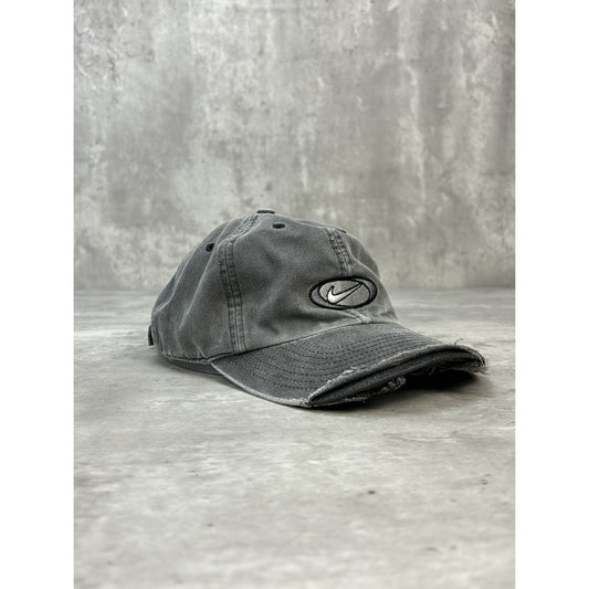 Vintage 90s Nike Embroidered Swoosh Distressed Snapback Hat OSFA
