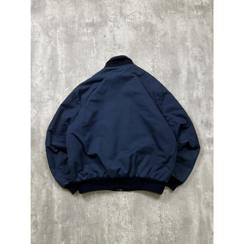 Vintage 1970s Osh Kosh Navy Blue Canvas Workwear Bomber Jacket Size 2XL