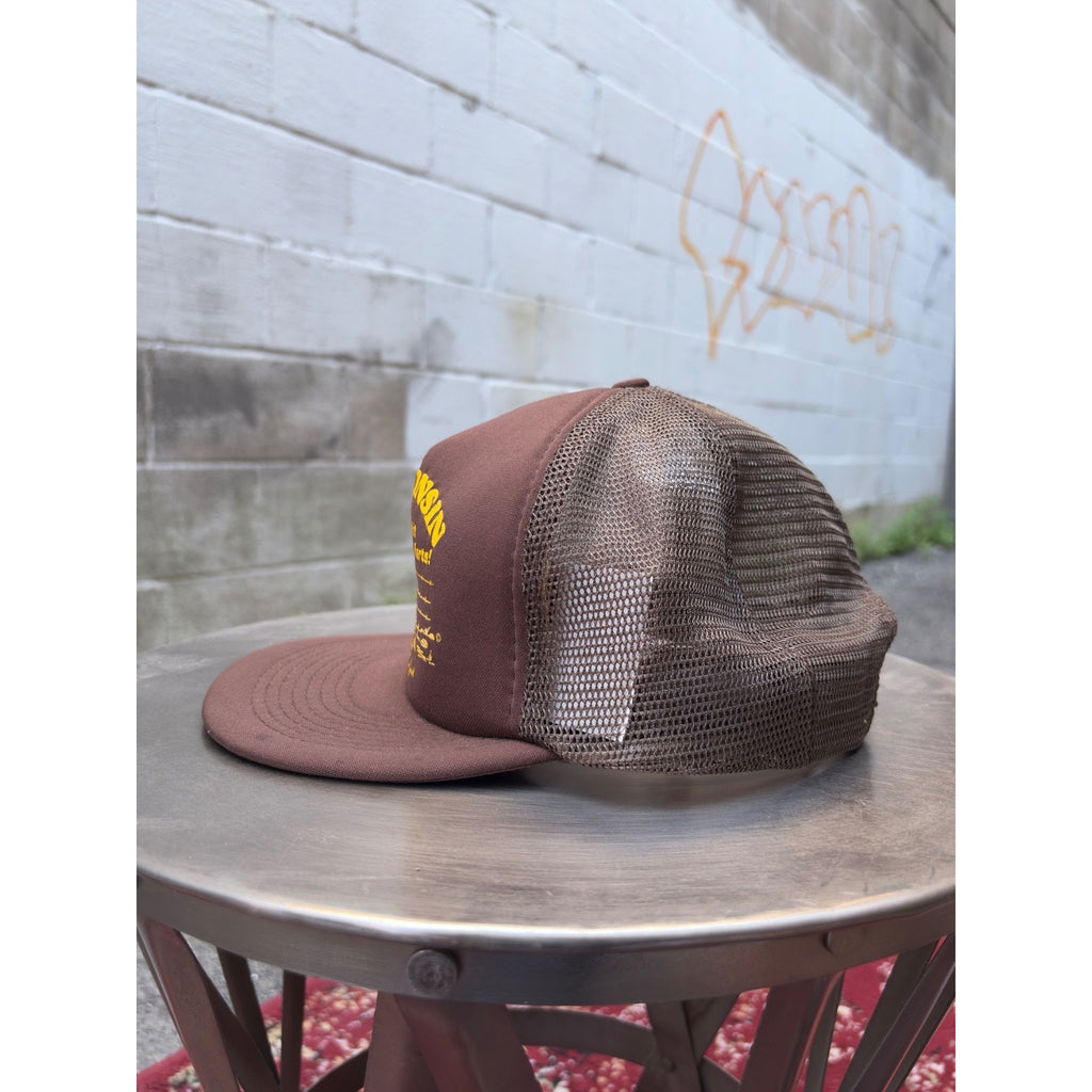 Vintage 80s/90s Wisconsin Land Of Cow Sh*t And Beer Farts Snapback Hat OSFA