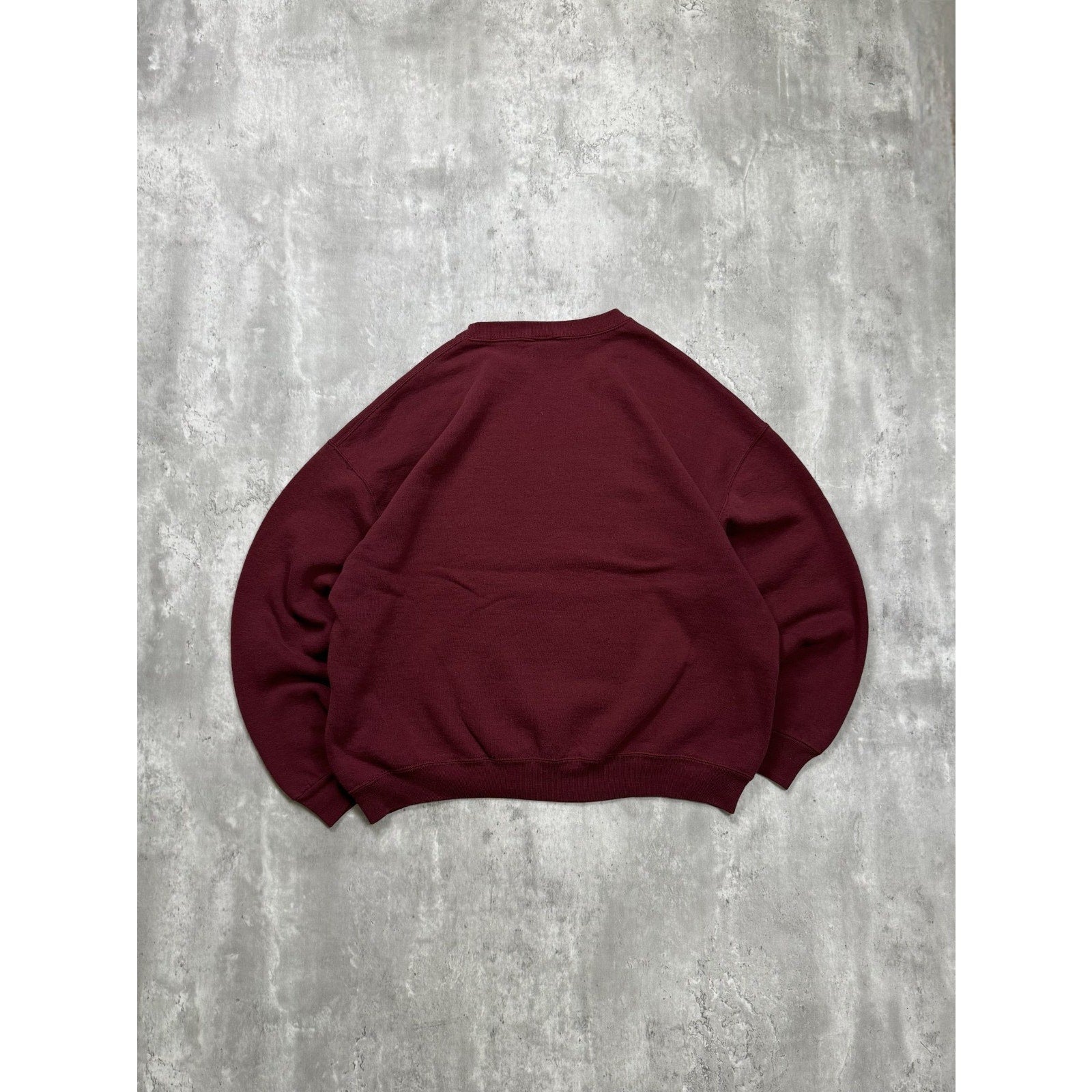 Vintage Russell Athletics Blank Pullover Maroon Crewneck Sweatshirt Size XL