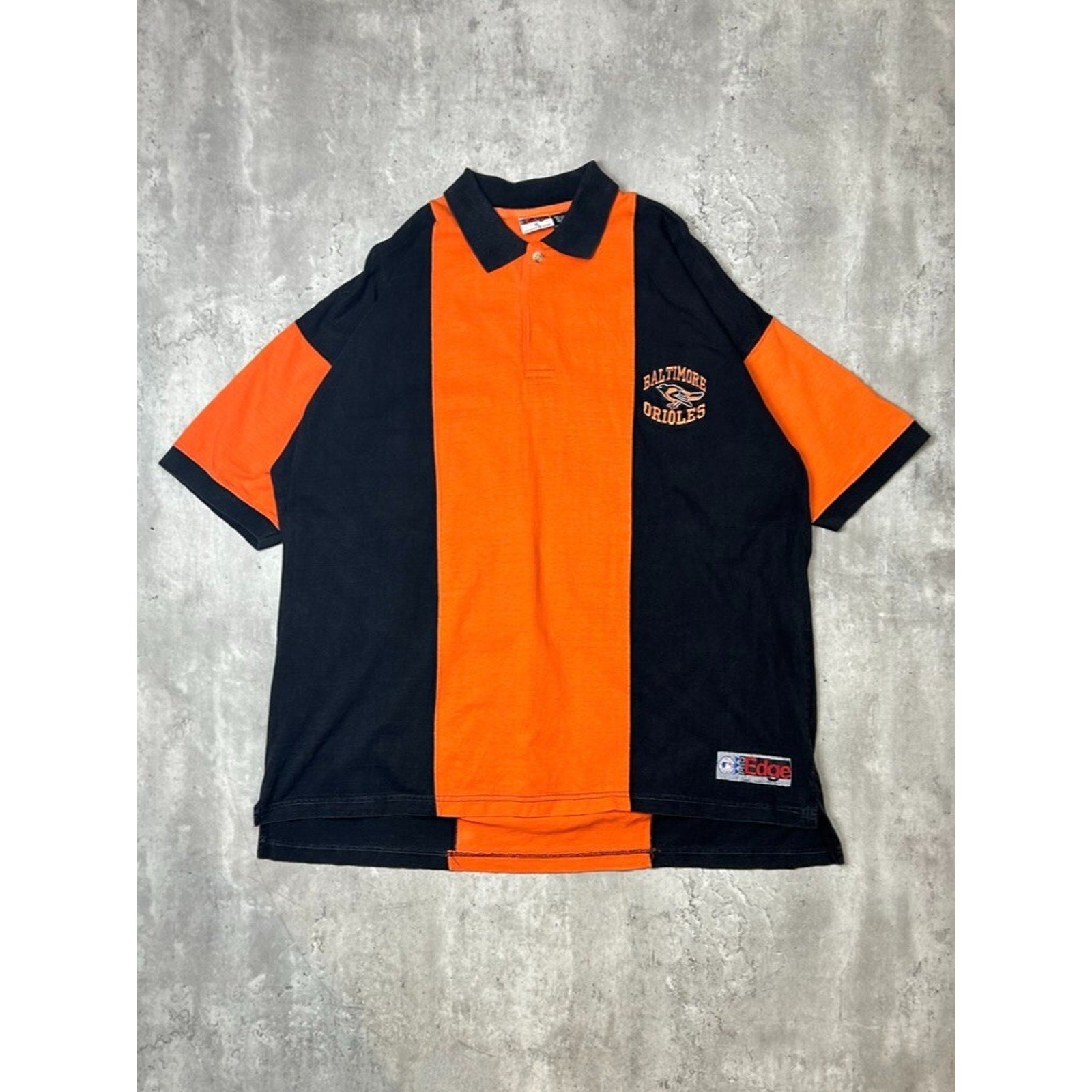 Vintage 1997 Baltimore Orioles MLB Embroidered Logo 3/4 Button Up Shirt Sz XL