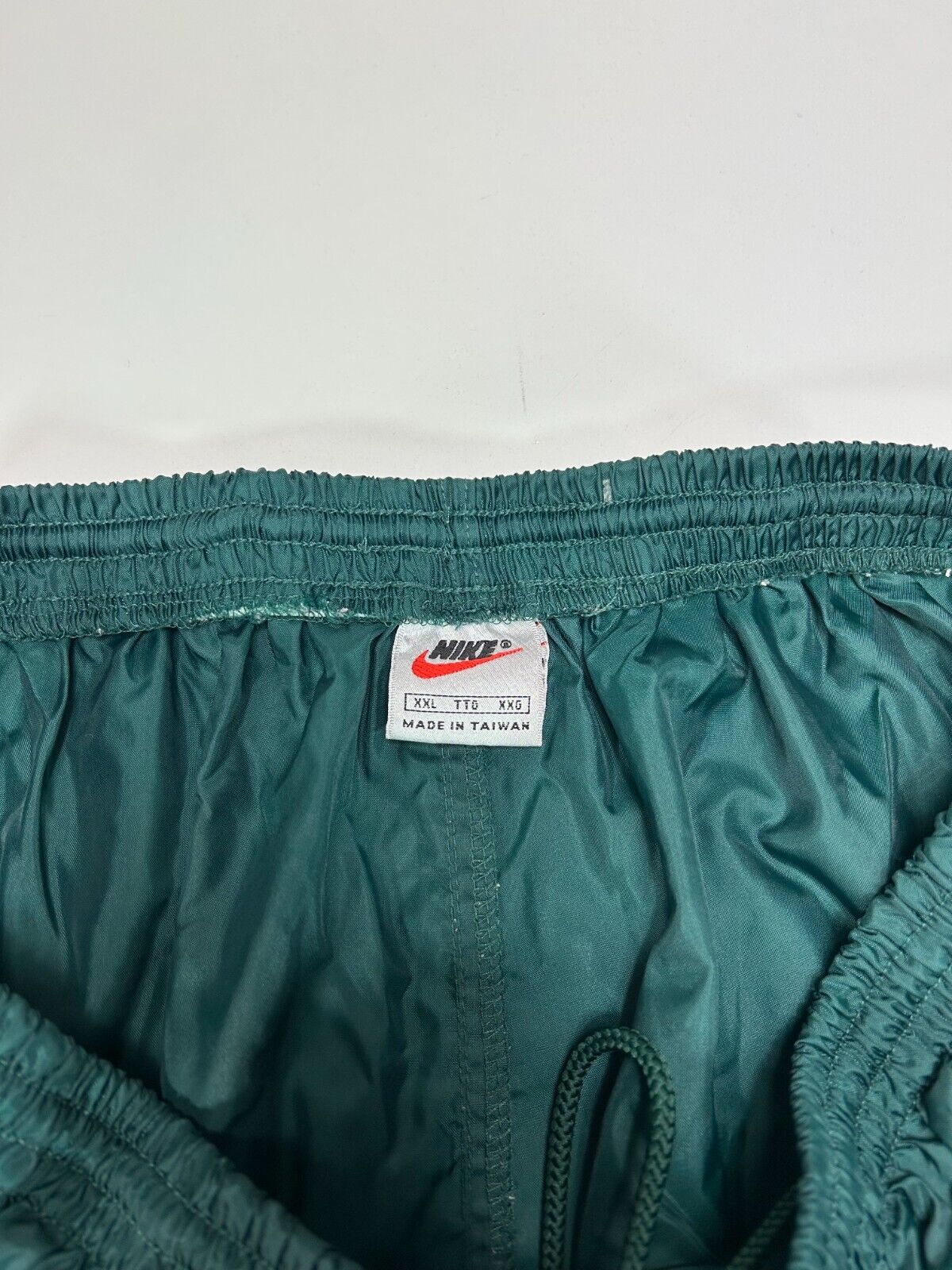 Vintage 90s Nike Embroidered Swoosh Nylon Splash Pants Size 2XL Green