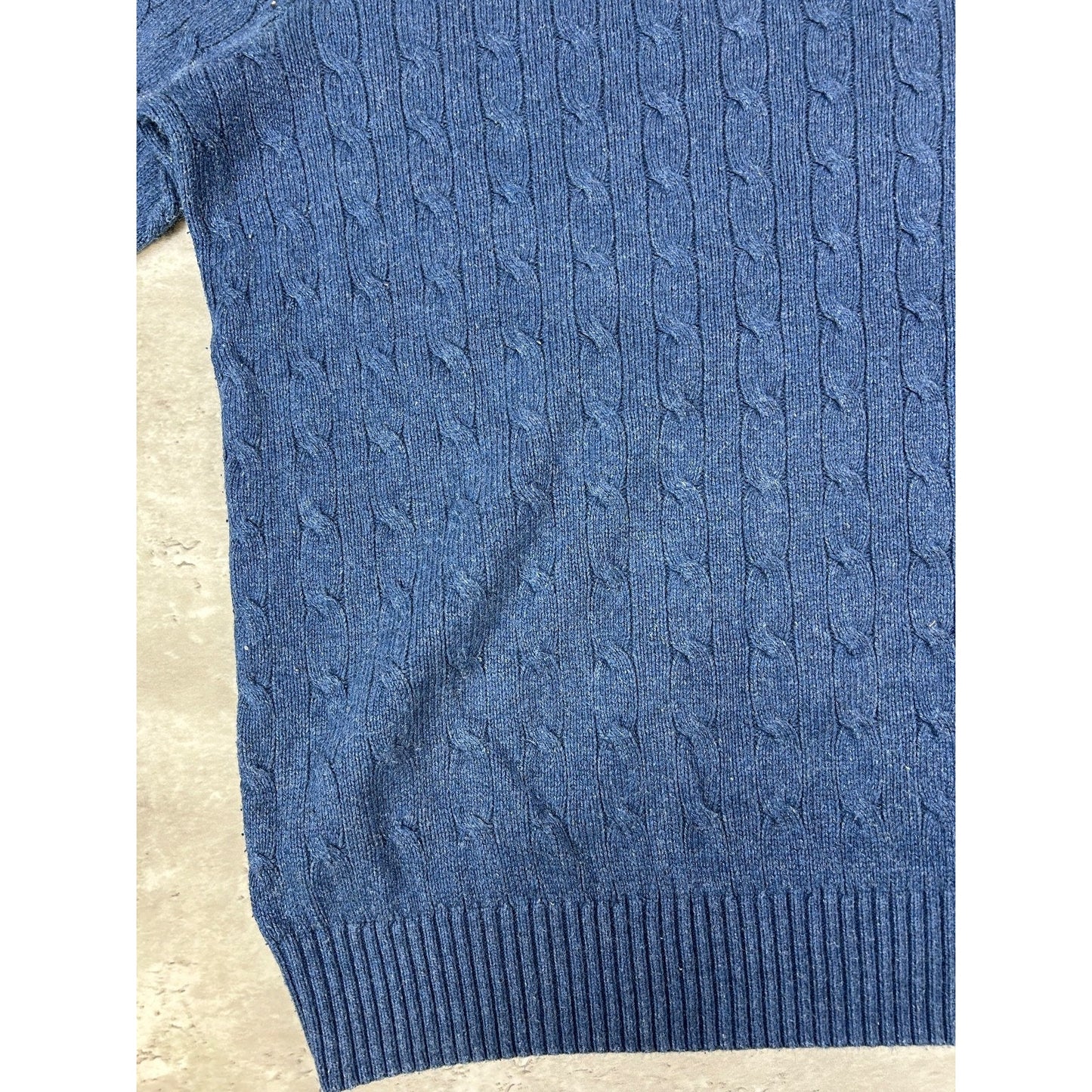 Vintage 90s Polo Ralph Lauren Embroidered Pony V Neck Sweater Size XLT