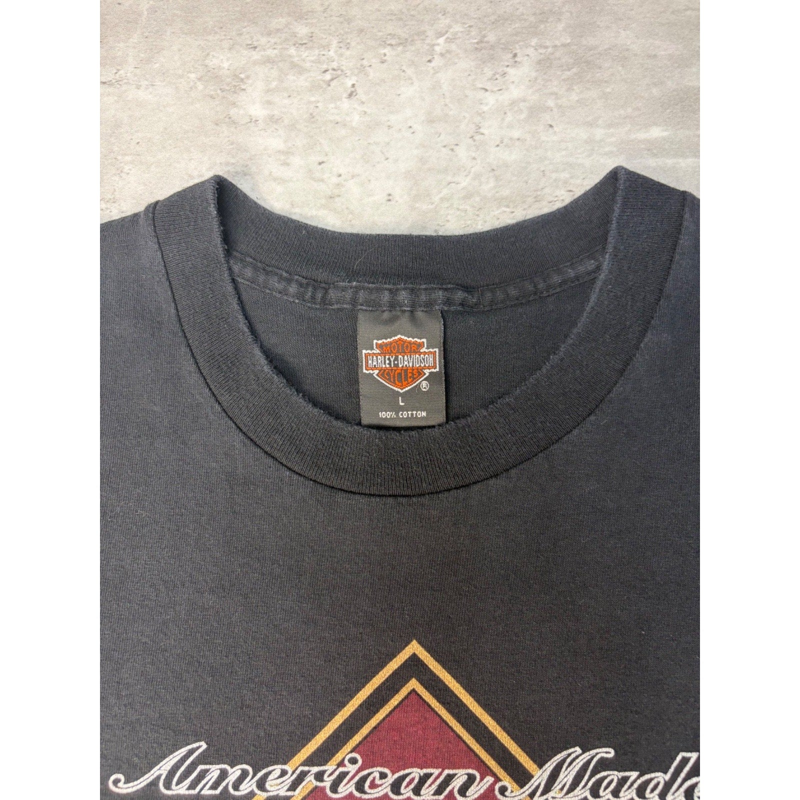 1996 Harley Davidson Genuine Motorcycles Spellout Graphic T-Shirt Size Large