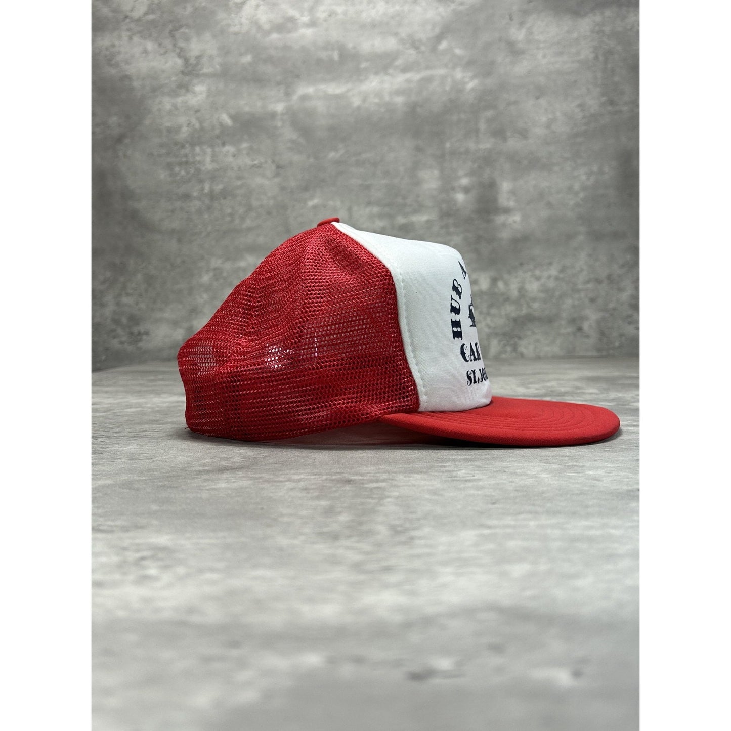 Vintage 80s/90s Hub Antique Car Club Graphic Trucker Snapback Hat M/L
