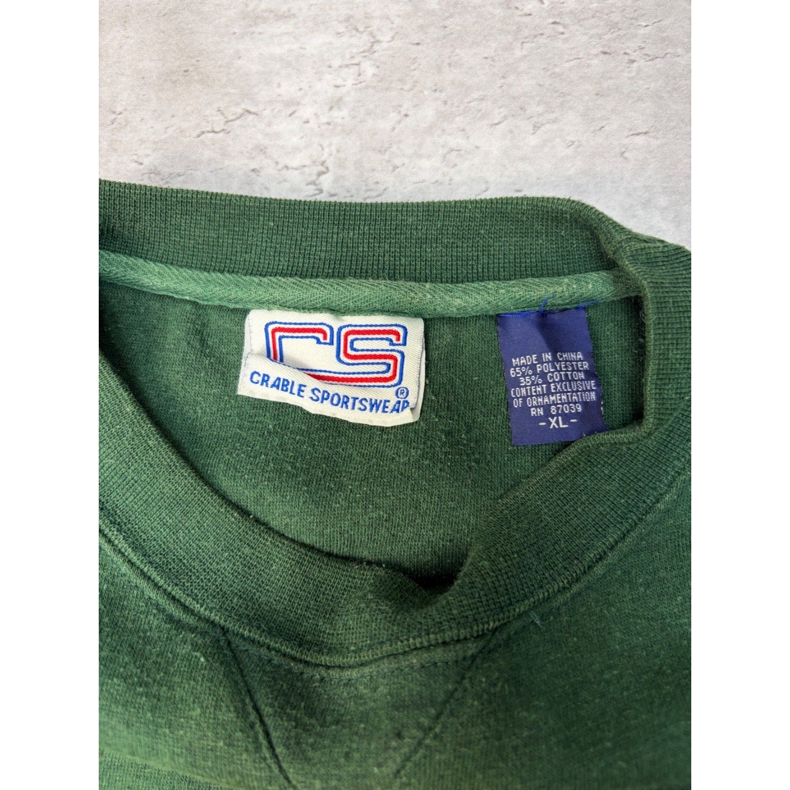 VTG 90s Notre Dame Fighting Irish NCAA Embroidered Spellout Sweatshirt Size XL