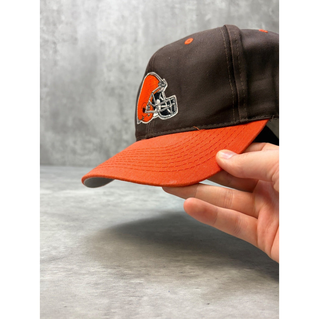 Vintage 90s Cleveland Browns NFL Embroidered Logo Football Snapback Hat OSFA