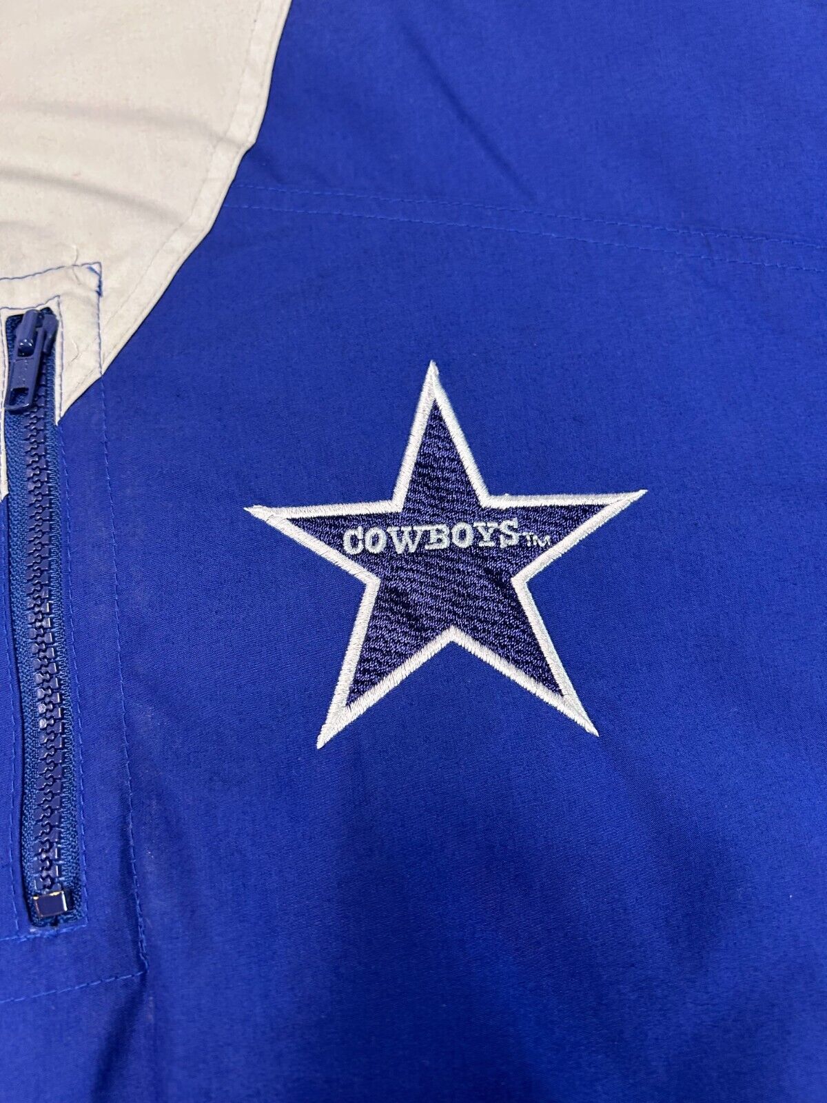 Vintage 90s Dallas Cowboys NFL Insulated Full Zip Football Jacket Size XL Blue