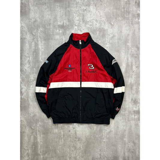 Vintage 90s Dale Earnhardt #3 Nascar Racing Nylon Full Zip Jacket Size Medium